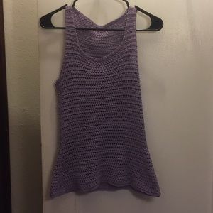 Lavender hand-crocheted tank top